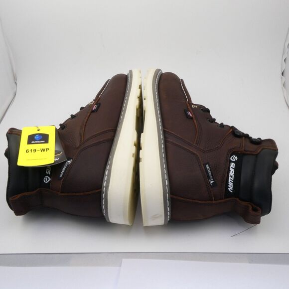SUREWAY 6" Heavy Duty Soft Toe Full Grain Leather Work Boots Brown Men's US: 9 - Picture 5 of 8